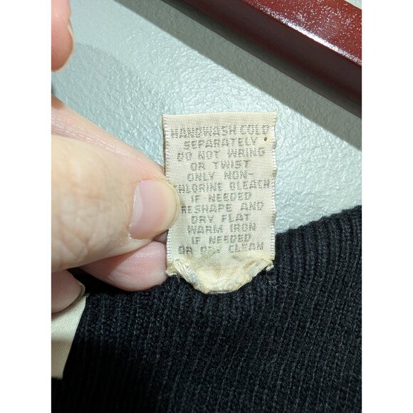 Vintage J Jill Maxi Sweater Dress Small Petite Black SleevelessSilk & Cashmere - Picture 9 of 16